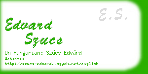 edvard szucs business card